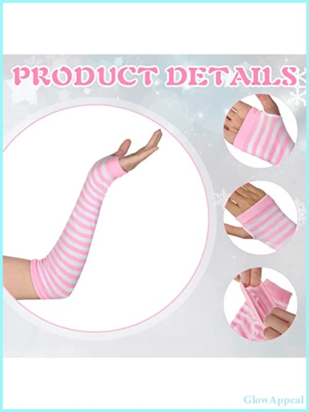 2 Pairs Long Knit Arm Warmers Fingerless Gloves Women